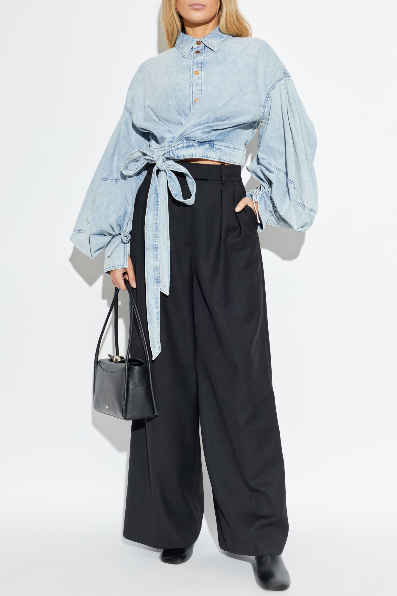 Zimmermann Denim shirt with decorative tie detail | Women's | Vitkac
